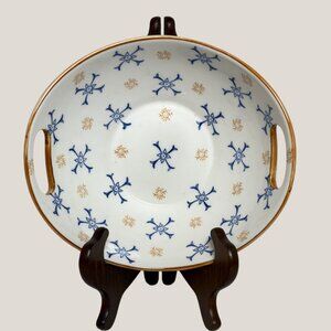 Temptations by Tara Blue & Gold Handled Serving Bowl